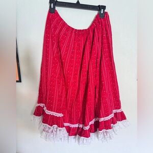 Vintage Handmade Country Floral Lace Skirt